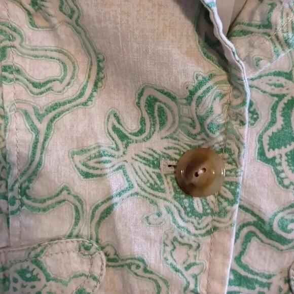 Wanna B white and green floral blaser size 6 - Picture 4 of 5